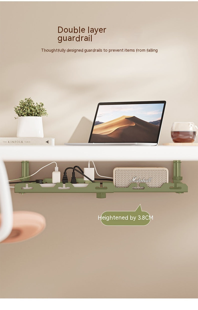 Punch-free Carbon Steel Under Desk Cable Management Rack