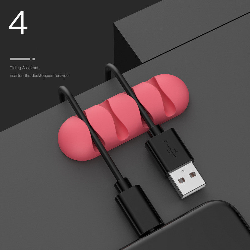 Smart Cable Holder Silicone Flexible Cable Winder Wire Organizer