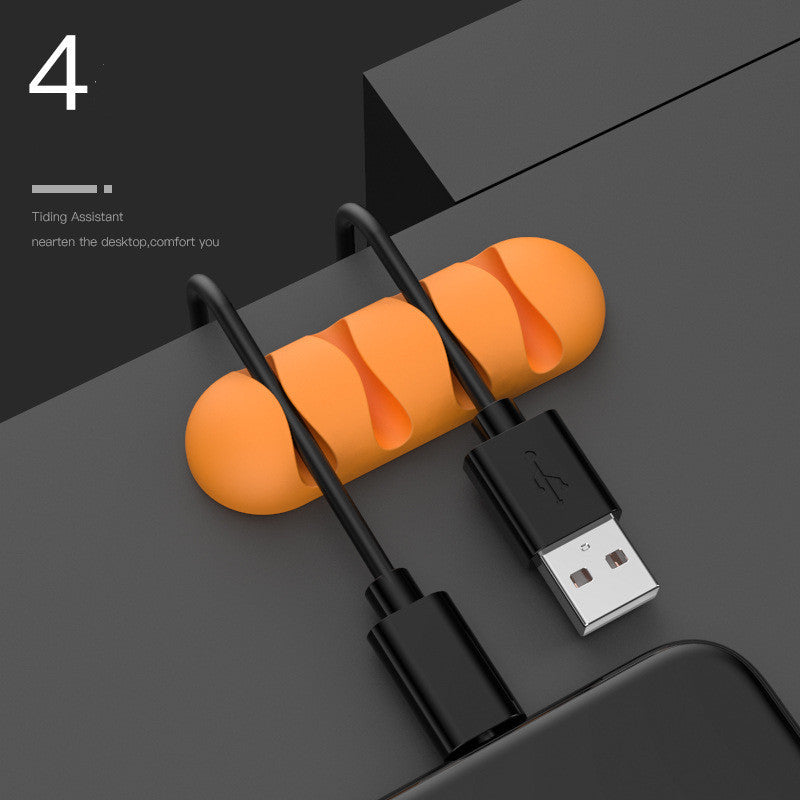 Smart Cable Holder Silicone Flexible Cable Winder Wire Organizer