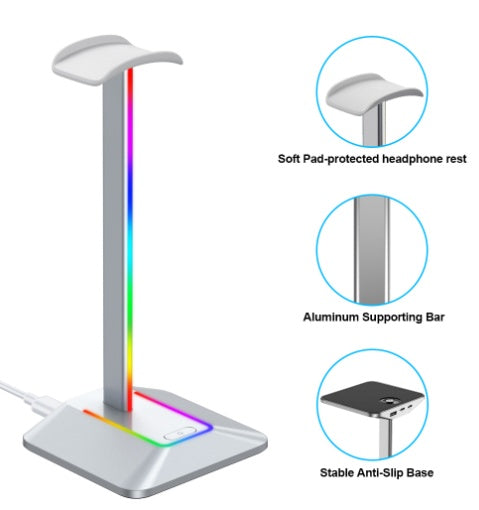 Dual Output Colorful Headwear Headset stand