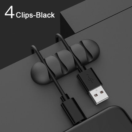Smart Cable Holder Silicone Flexible Cable Winder Wire Organizer