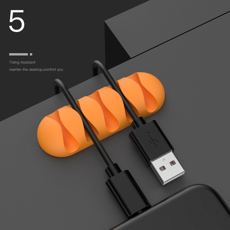 Smart Cable Holder Silicone Flexible Cable Winder Wire Organizer