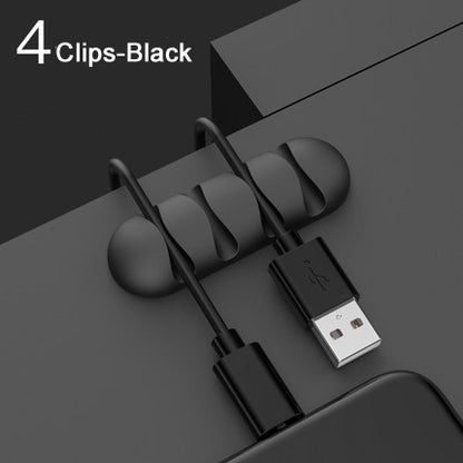Smart Cable Holder Silicone Flexible Cable Winder Wire Organizer